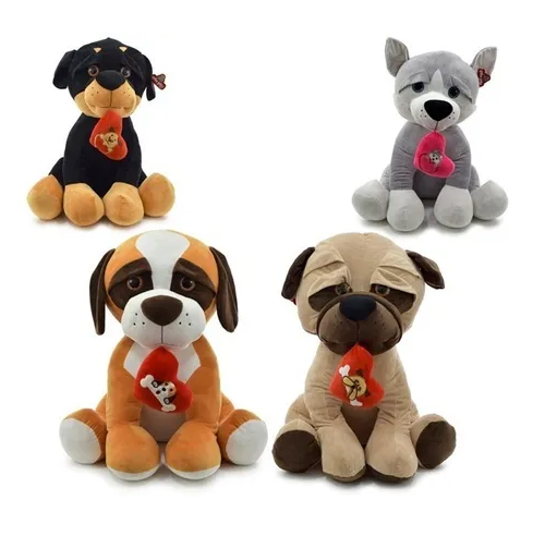 Perro Sentado con Corazón 90 cm