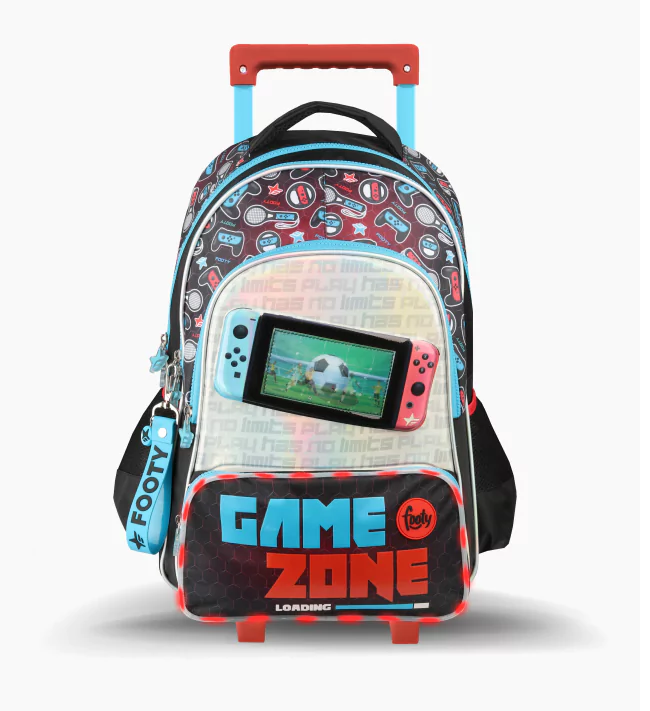 Mochila Carro Game Zone Con Luz 18