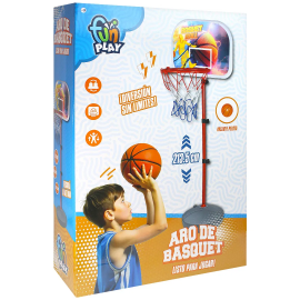 Aro de Basquet Metálico con Pie Ajustable 
