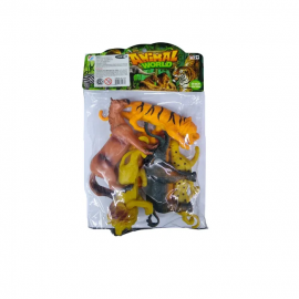 Animales de Selva x6 en Bolsa Pvc